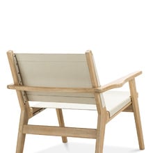 Lavell Cowhide Leather & Teak Wood Armchair